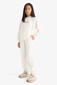 DeFacto Relax Fit Crew Neck Printed Modal Sweatshirt Girls - Image 5