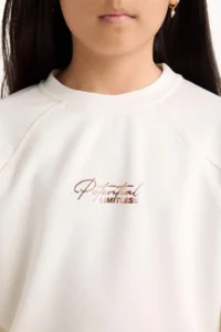 DeFacto Relax Fit Crew Neck Printed Modal Sweatshirt Girls - Image 8