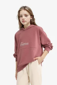 DeFacto Oversize Wide Fit Hooded Back Printed Sweatshirt Girl - Image 3