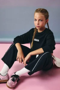DeFacto Set of 2 Relax Fit Crew Neck Printed Sweatshirts Undershirt Girl Child - Image 3