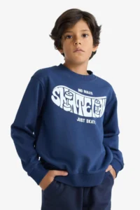 DeFacto Crew Neck Printed Sweatshirt Boy - Image 4