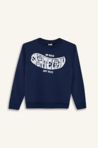 DeFacto Crew Neck Printed Sweatshirt Boy - Image 7
