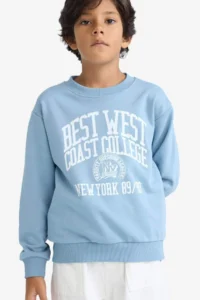 DeFacto Crew Neck Printed Sweatshirt Boy