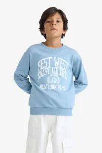 DeFacto Crew Neck Printed Sweatshirt Boy - Image 3