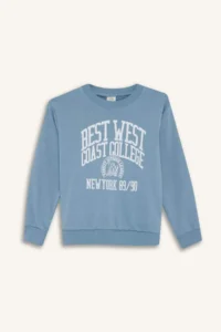 DeFacto Crew Neck Printed Sweatshirt Boy - Image 7