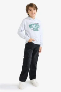 DeFacto Hooded Printed Sweatshirt Boy - Image 2