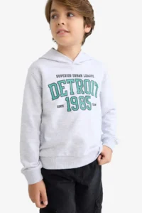 DeFacto Hooded Printed Sweatshirt Boy - Image 3