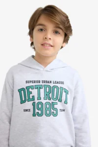 DeFacto Hooded Printed Sweatshirt Boy - Image 4
