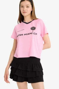 DeFacto MLS Regular Fit Back Printed Jersey Fabric Short Sleeve T-Shirt - Image 3