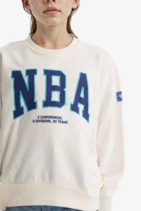 DeFacto NBA Wordmark Oversize Wide Fit Crew Neck Sweatshirt Girls - Image 3