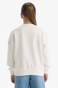 DeFacto NBA Wordmark Oversize Wide Fit Crew Neck Sweatshirt Girls - Image 4