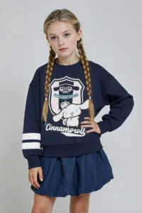 DeFacto Girl's Hello Kitty Oversize Wide Fit Crew Neck Sweatshirt