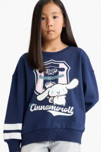 DeFacto Girl's Hello Kitty Oversize Wide Fit Crew Neck Sweatshirt - Image 2