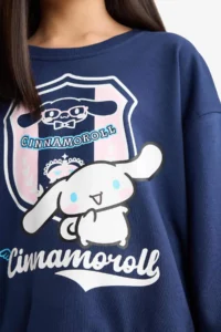 DeFacto Girl's Hello Kitty Oversize Wide Fit Crew Neck Sweatshirt - Image 6