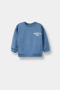 DeFacto Crew Neck Printed Soft Fuzzy Inside 2-Piece Sweatshirts for Baby Boy - Image 5