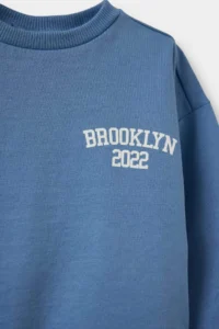 DeFacto Crew Neck Printed Soft Fuzzy Inside 2-Piece Sweatshirts for Baby Boy - Image 6