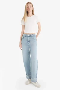 DeFacto Coool Fitted Basic Plain Short Sleeve T-Shirt - Image 2