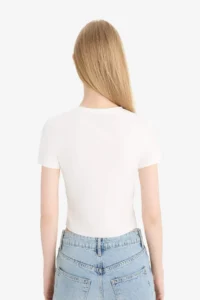 DeFacto Coool Fitted Basic Plain Short Sleeve T-Shirt - Image 5