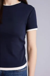 DeFacto 100% Cotton slim Fit Rib T-Shirt - Image 4