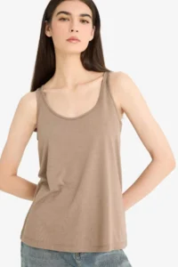 DeFacto Regular Fit Basic Straight Round Neck Undershirt