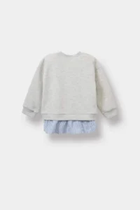 DeFacto Crew Neck Printed Soft Fuzzy Inside School Sweatshirt Baby Girl - Image 5