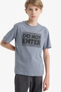 DeFacto Crew Neck Printed Short Sleeve T-Shirt Boy