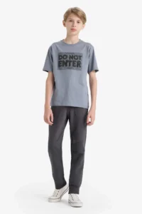 DeFacto Crew Neck Printed Short Sleeve T-Shirt Boy - Image 2