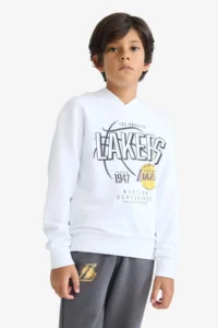 DeFacto NBA Los Angeles Lakers Hooded Sweatshirt Boys - Image 3