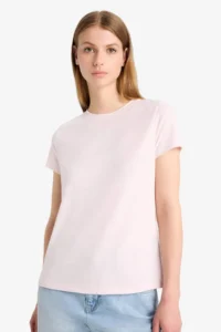 DeFacto Regular Fit Crew Neck Basic Plain Short Sleeve T-Shirt - Image 4