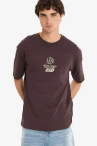 DeFacto 100% Cotton Initial D Boxy Fit Crew Neck Back Printed Short Sleeve T-Shirt - Image 3