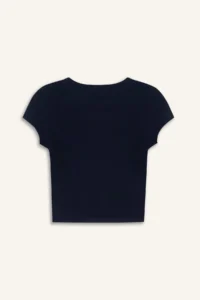 DeFacto Cool Fitted Basic Plain Rib Short Sleeve T-Shirt - Image 8