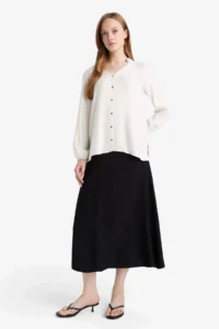 DeFacto A Cut Midi Skirt - Image 2