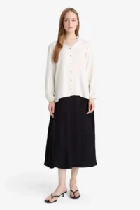 DeFacto A Cut Midi Skirt - Image 3