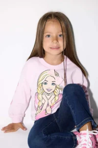 DeFacto Barbie Crew Neck Sweatshirt Girl Doll