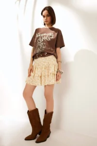 DeFacto Oversize Wide Pattern Printed Short Sleeve T-Shirt - Image 2