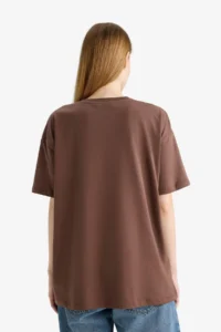DeFacto Oversize Wide Pattern Printed Short Sleeve T-Shirt - Image 8