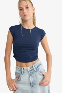DeFacto Fitted Modal Short Sleeve T-Shirt