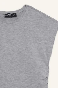 DeFacto Cool Fitted Draped Modal Short Sleeve T-Shirt - Image 8
