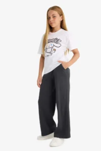 DeFacto Girl's Hello Kitty Relax Fit Crew Neck Short Sleeve T-Shirt - Image 2