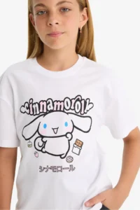 DeFacto Girl's Hello Kitty Relax Fit Crew Neck Short Sleeve T-Shirt - Image 4