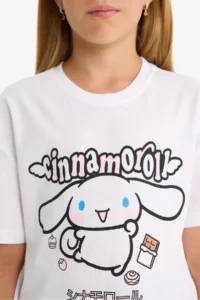 DeFacto Girl's Hello Kitty Relax Fit Crew Neck Short Sleeve T-Shirt - Image 5