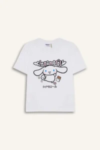 DeFacto Girl's Hello Kitty Relax Fit Crew Neck Short Sleeve T-Shirt - Image 7