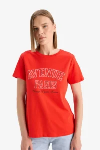 DeFacto 100% Cotton Printed Penye T-Shirt - Image 3