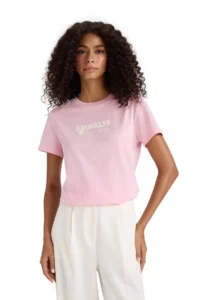 DeFacto 100% Cotton Printed Penye T-Shirt - Image 3