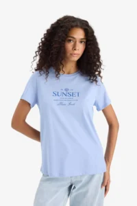 DeFacto 100% Cotton Printed Penye T-Shirt - Image 3