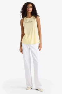 DeFacto Relax Fit Crew Neck Printed Tank Top - Image 2