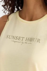 DeFacto Relax Fit Crew Neck Printed Tank Top - Image 5