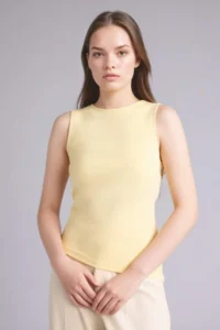 DeFacto slim Fit Crew Neck Rib Tank Top