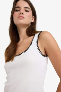 DeFacto slim Fit Narrow Cut Round Neck Rib Tank Top - Image 5