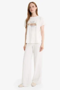 DeFacto Regular Fit Crew Neck Printed Short Sleeve T-Shirt - Image 2